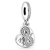 Alloy Fourleaf Clover Hollow Pendant Jewelry Diy Accessories With Totem Pattern And Electroplating Treatment