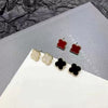 Alloy Fourleaf Clover Light Luxury Style Electroplated Women's Earrings