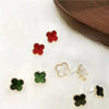 Alloy Fourleaf Clover Light Luxury Style Electroplated Women's Earrings