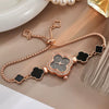 Alloy Fourleaf Clover Women's Bracelet Watch Light Luxury Fashion New Style