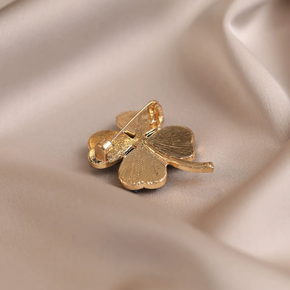 Alloy Fourleaf Clover Women's Brooch With Original Design And Electroplating