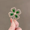 Alloy Fourleaf Clover Women's Electroplated Pin Brooch Accessories With Design Sense For Coat Decor