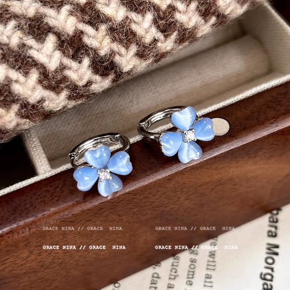 Alloy Fourleaf Flower Electroplated Women's Earrings