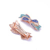 Alloy Fresh Sweet Flower Rhinestone Diamond Spring Clip Hairpin For Women