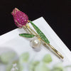 Alloy Freshwater Pearl Flower Brooch For Women