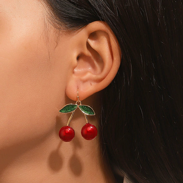 Alloy Fruit Earrings Electroplating Women's Fashion Creative