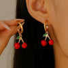 Alloy Fruit Earrings Electroplating Women's Fashion Creative