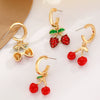 Alloy Fruit Earrings Electroplating Women's Fashion Creative