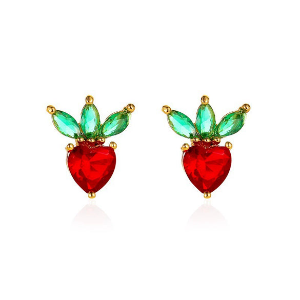 Alloy Fruit Earrings Electroplating Women's Fashion Creative