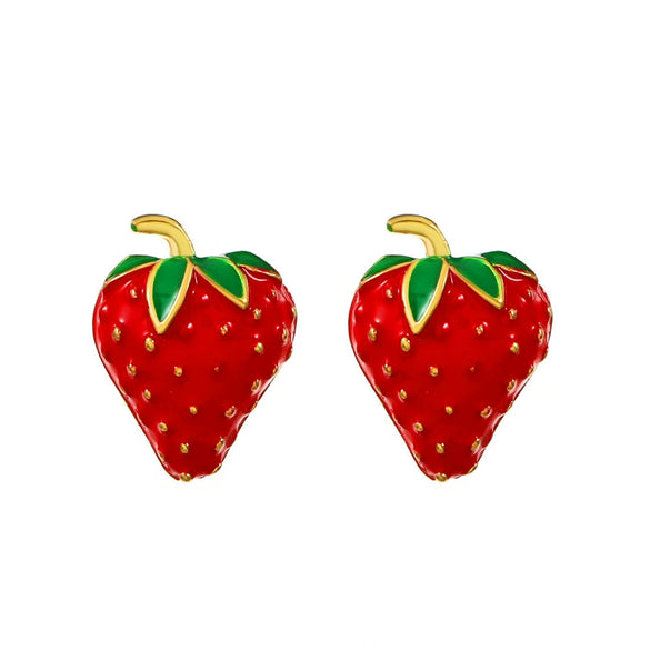 Alloy Fruit Earrings Electroplating Women's Fashion Creative