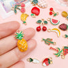 Alloy Fruit Food Style Dripping Oil Small Pendant Diy Jewelry Accessories