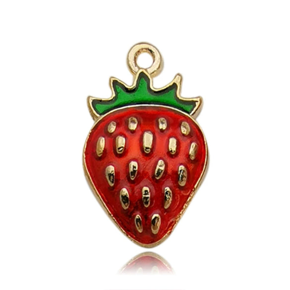 Alloy Fruit Food Style Dripping Oil Small Pendant Diy Jewelry Accessories