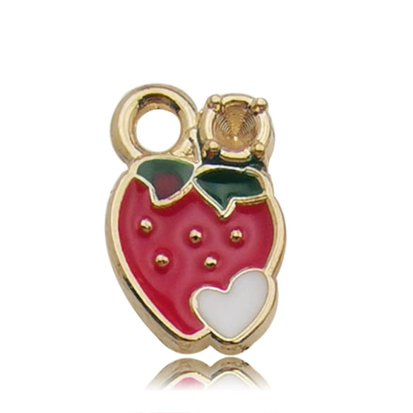 Alloy Fruit Food Style Dripping Oil Small Pendant Diy Jewelry Accessories