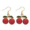 Alloy Fruit Pattern Diamond Earrings For Women