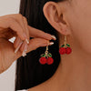 Alloy Fruit Pattern Diamond Earrings For Women