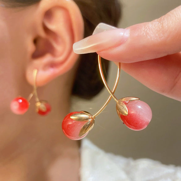 Alloy Fruit Pattern Electroplating Women's Fashion Cherry Earrings