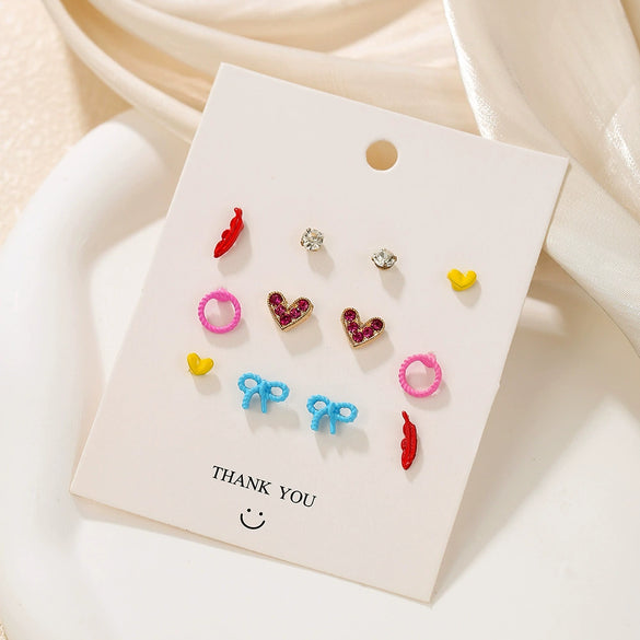 Alloy Fruit Shape Dripping Oil Design Women's Earrings Set