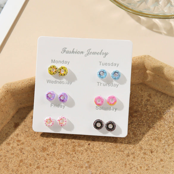 Alloy Fruit Shape Dripping Oil Design Women's Earrings Set