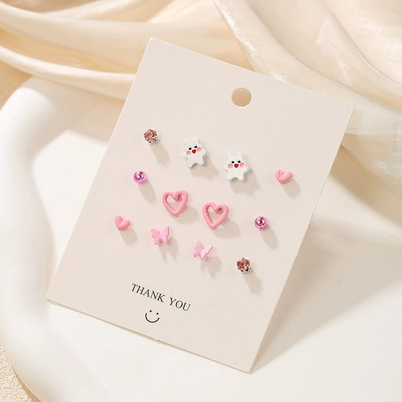 Alloy Fruit Shape Dripping Oil Design Women's Earrings Set