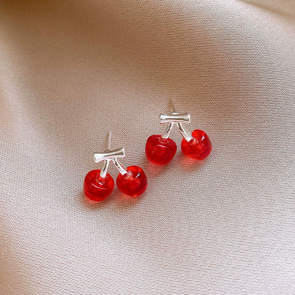 Alloy Fruit Shaped Diamond Set Women's Earrings