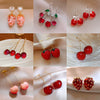 Alloy Fruit Shaped Diamond Set Women's Earrings