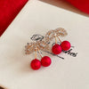 Alloy Fruit Shaped Diamond Set Women's Earrings