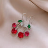 Alloy Fruit Shaped Diamond Set Women's Earrings