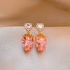 Alloy Fruit Shaped Diamond Set Women's Earrings