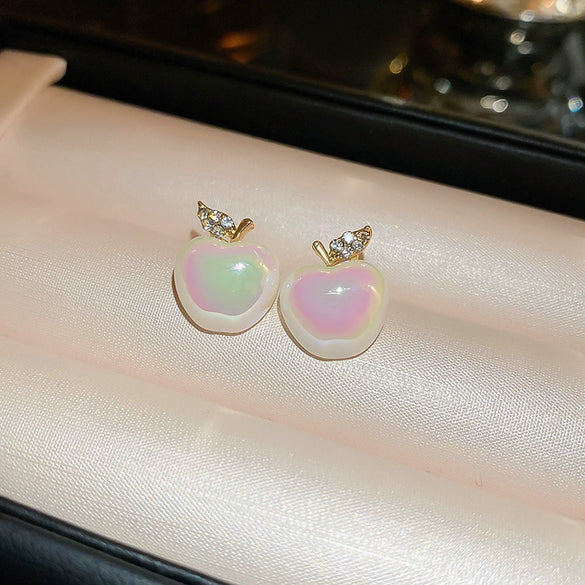 Alloy Fruit Shaped Diamond Set Women's Earrings
