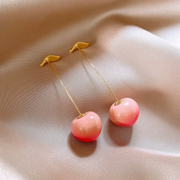 Alloy Fruit Shaped Diamond Set Women's Earrings