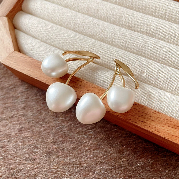 Alloy Fruit Shaped Diamond Set Women's Earrings