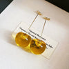 Alloy Fruit Shaped Diamond Set Women's Earrings