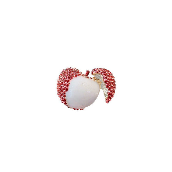 Alloy Fruit Shaped Electroplated Women's Brooch For Clothes Fixing