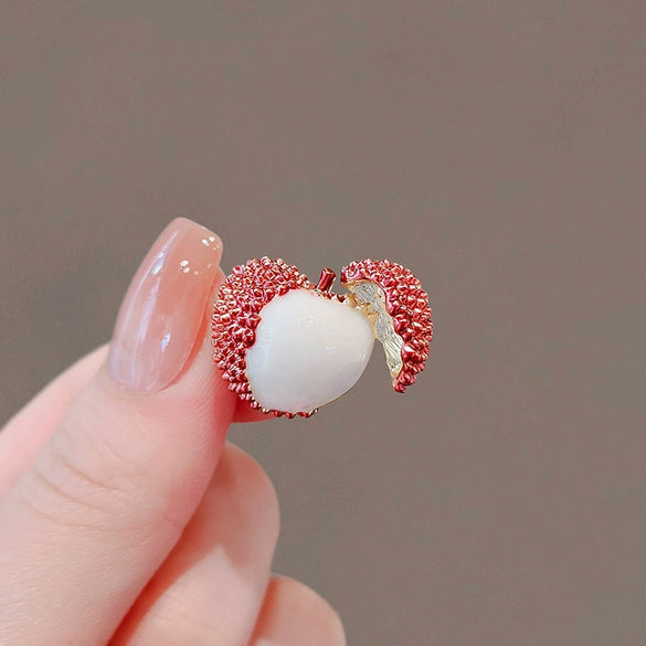 Alloy Fruit Shaped Electroplated Women's Brooch For Clothes Fixing