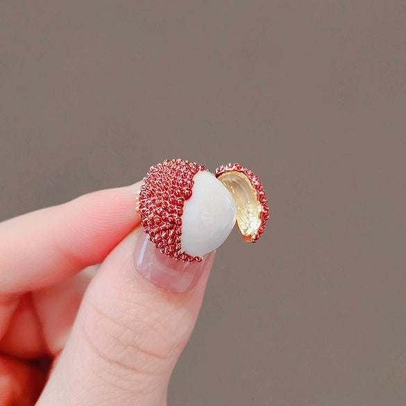 Alloy Fruit Shaped Electroplated Women's Brooch For Clothes Fixing