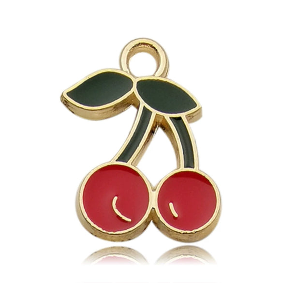 Alloy Fruit Style Dripping Oil Pendant Jewelry Accessories