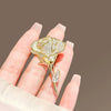 Alloy Fulldiamond Rose Brooch For Women Electroplated Luxury Fashion Accessories