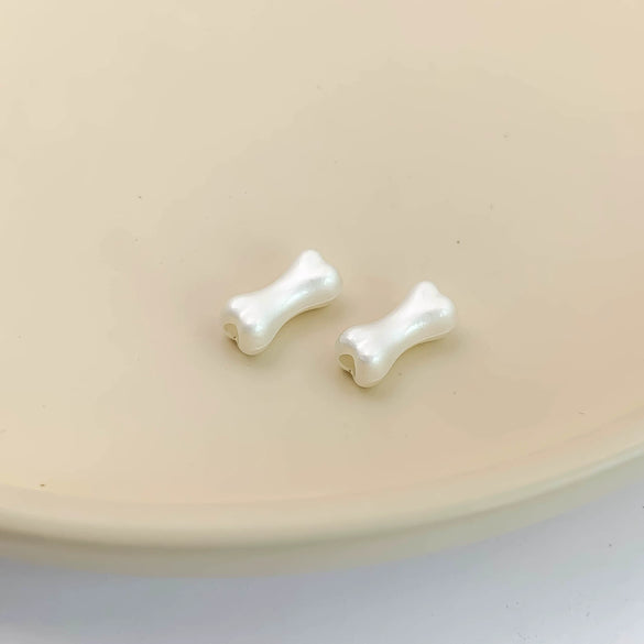 Alloy Fun Bone Beads Electroplated Ins Style Diy Accessories For Jewelry Making