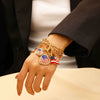 Alloy Geometric American Flag Fivepointed Star Chain Bracelet Electroplated Unisex