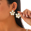 Alloy Geometric And Flower Patterned Electroplated Threedimensional Ginkgo Leaf Women's Earrings