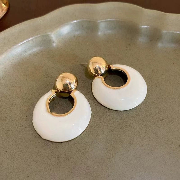 Alloy Geometric And Heart Shape Highend Elegant Women's Electroplating Earrings