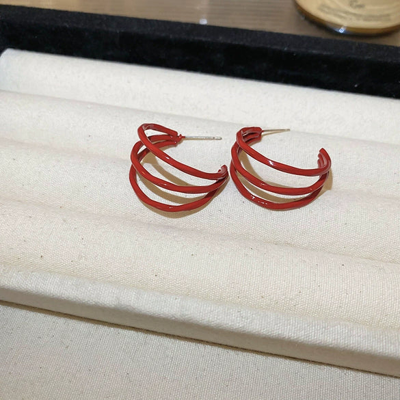 Alloy Geometric And Heart Shape Highend Elegant Women's Electroplating Earrings