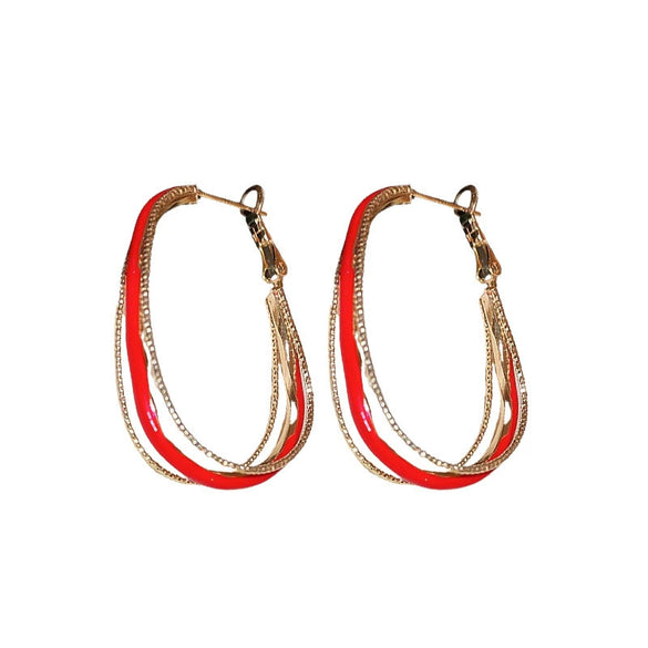 Alloy Geometric And Heart Shape Highend Elegant Women's Electroplating Earrings