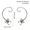 Alloy Geometric Animal Zodiac Electroplated Hip Hop Style Ear Studs And Ear Clips
