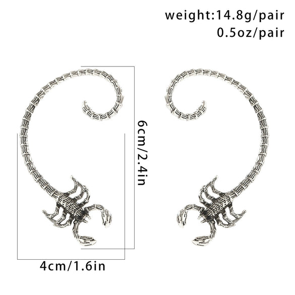 Alloy Geometric Animal Zodiac Electroplated Hip Hop Style Ear Studs And Ear Clips