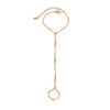 Alloy Geometric Asymmetrical Open Crystal Chain Stacked Finger Bracelet For Women With Electroplating