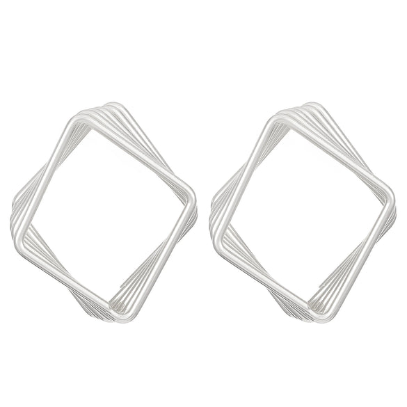Alloy Geometric Asymmetrical Vortex Twisted Line Electroplated Women's Earrings