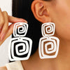 Alloy Geometric Asymmetrical Vortex Twisted Line Electroplated Women's Earrings
