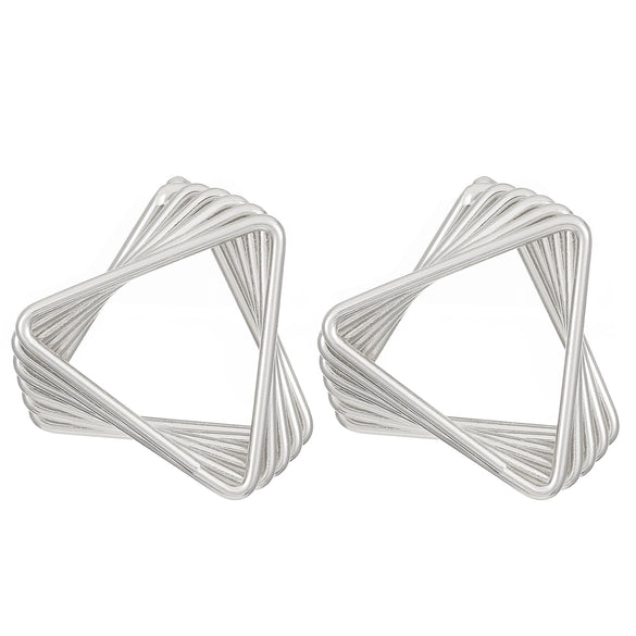 Alloy Geometric Asymmetrical Vortex Twisted Line Electroplated Women's Earrings