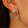 Alloy Geometric Asymmetrical Vortex Twisted Line Electroplated Women's Earrings
